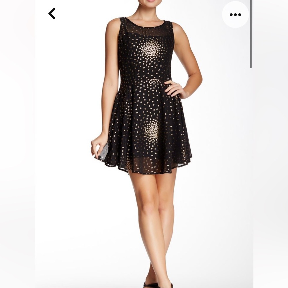 Excellent condition Bebop size M sleeveless foil dot chiffon dress